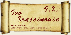 Ivo Krajčinović vizit kartica